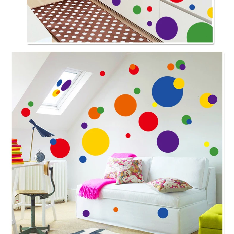 Colored Circles Wall Sticker Colored Circles Wall Sticker