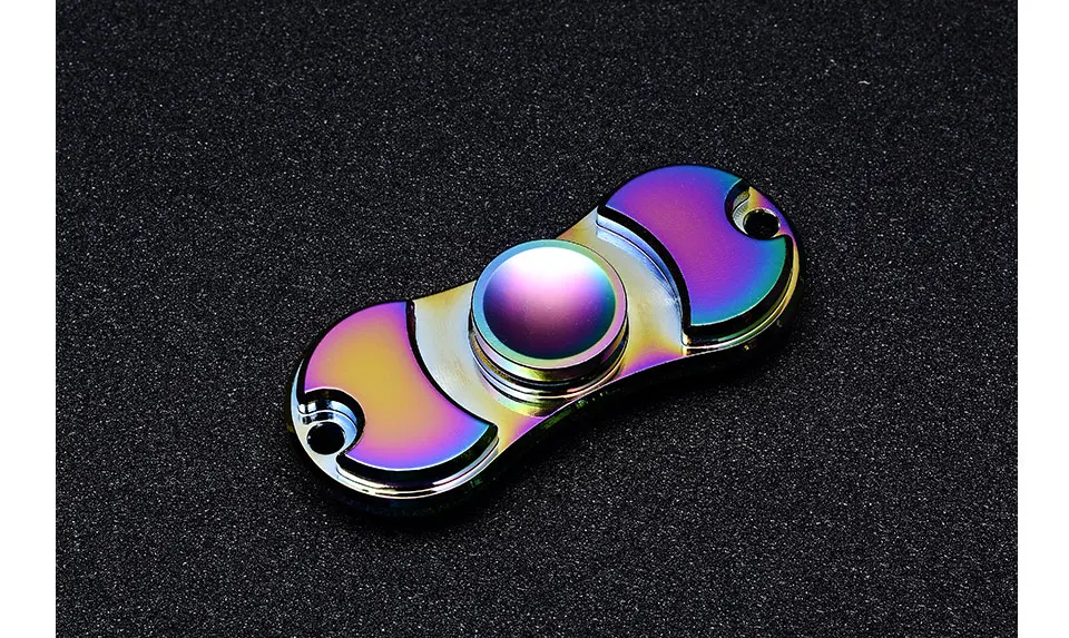 Alloy Fidget Spinner Rainbow Color Lasting Rotation Fine Craft Low