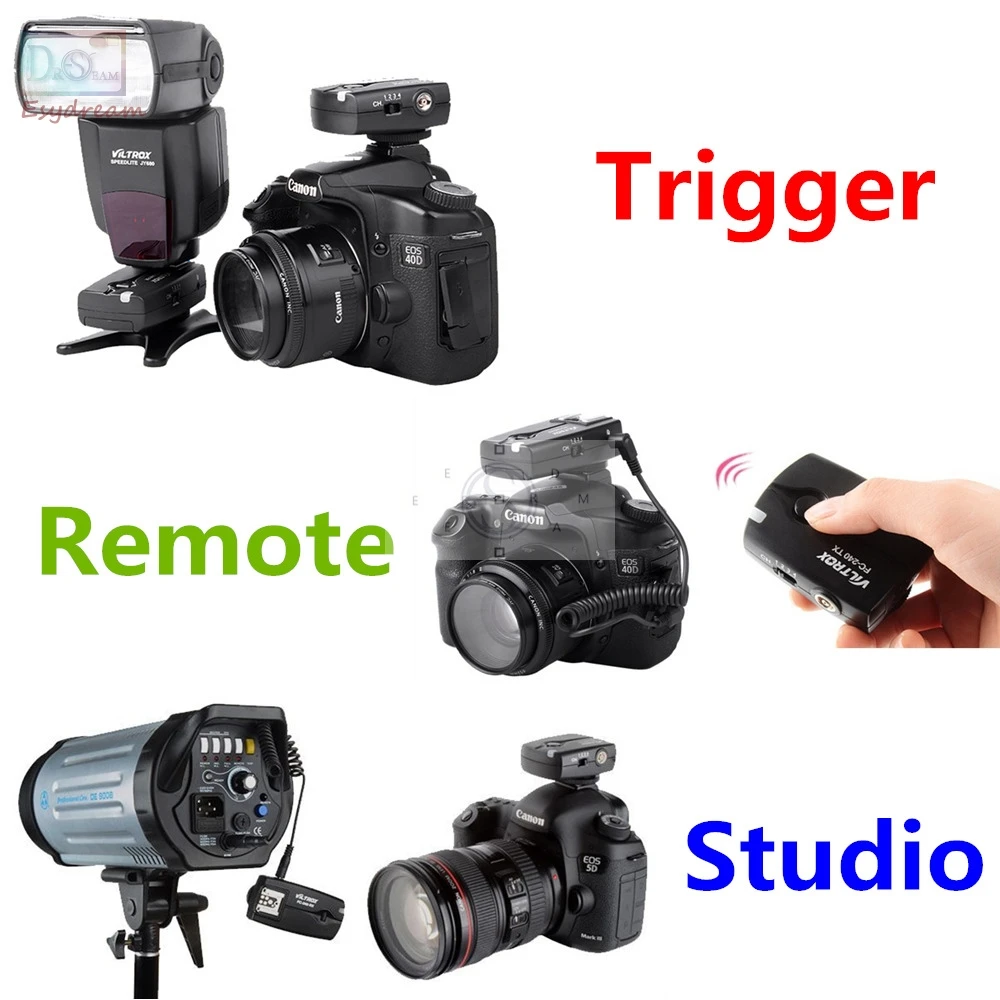 3in1 Wireless Remote Control + Speedlite / Studio Flash Trigger For Canon 1DX 1DS 5D Mark III II 7D 5DS 5DSR 50D | Электроника