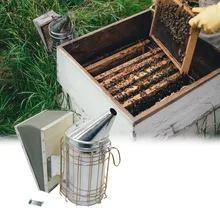 

NEW2022 NEW Stainless Steel Smoke sprayer Bee Smoker Apiculture Beekeeper Dedicated Smoked bee Beekeeping Equipment 1 Pc