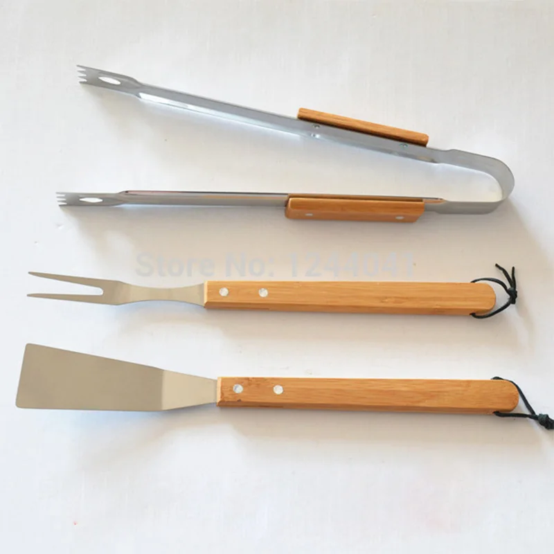 3pcs/lot 15inch Simple Stainless steel BBQ Tool Set w/ Bamboo handle /Outdoor Barbecue Tools(Fork, Tong, Spatula) Free shipping
3pcs/lot 15inch Simple Stainless steel BBQ Tool Set w/ Bamboo handle /Outdoor Barbecue Tools(Fork, Tong, Spatula) Free shipping
