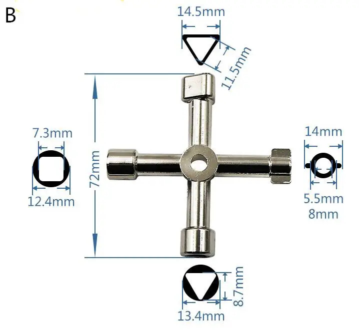 Universal Cross KEY Triangle KEY for Train Electrical Elevator Cabinet Valve Alloy Triangle Square
Universal Cross KEY Triangle KEY for Train Electrical Elevator Cabinet Valve Alloy Triangle Square