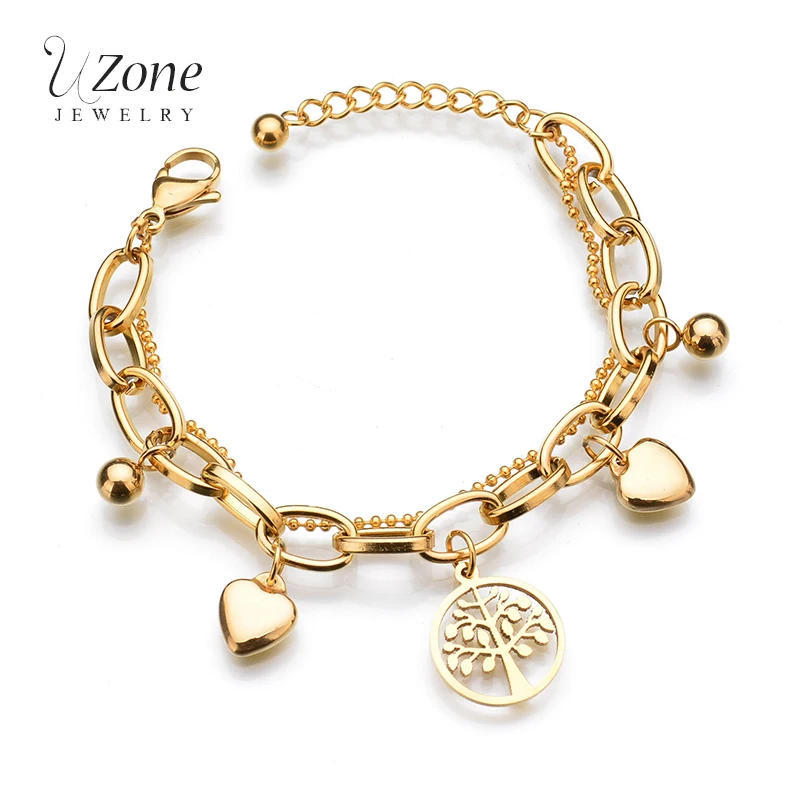 Personality Multilayer Extension Chain Life Of Tree Heart Gold Color Stainless Steel Bracelets For Women Gift
Personality Multilayer Extension Chain Life Of Tree Heart Gold Color Stainless Steel Bracelets For Women Gift