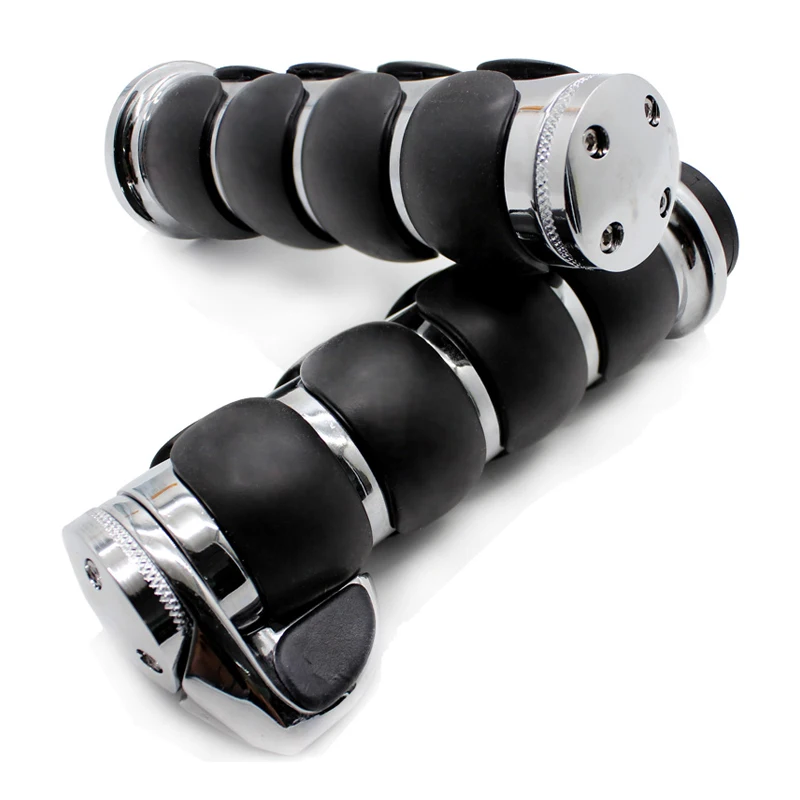 ROAOPP Motorcycle Hand Grips 25MM Handlebar One Pair For Harley Street Glide Kawasaki Vulcan 800 900 1500 1600 2000 Classic VN