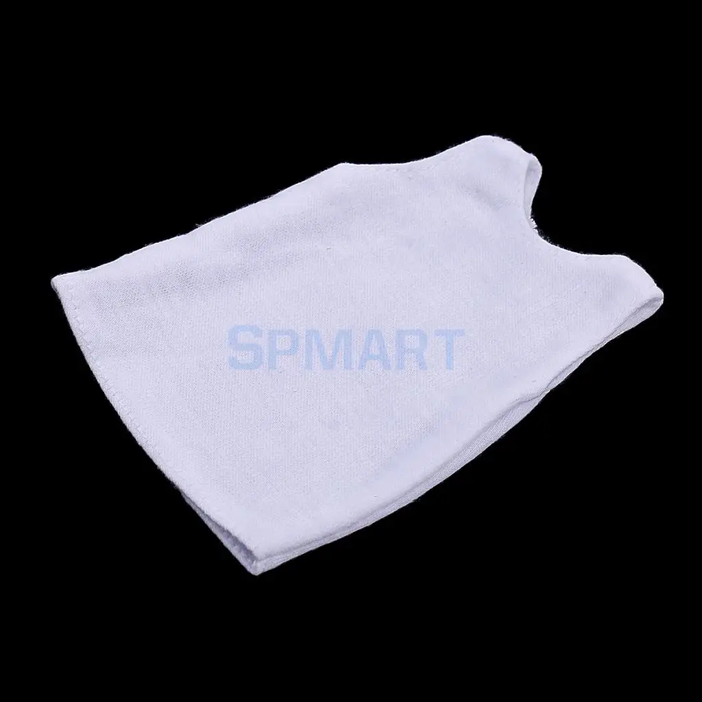 1/6 Mens White Vest T-shirt Tops Sleeveless Clothes for 12 1/6 Mens White Vest T-shirt Tops Sleeveless Clothes for 12