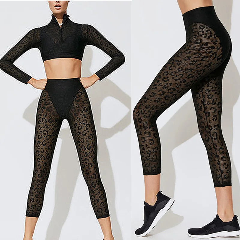Newly Women Yoga Suit Tops with Pants Leopard Lace Long Sleeves Slim Fit Fitness Clothing Set 19ing
Newly Women Yoga Suit Tops with Pants Leopard Lace Long Sleeves Slim Fit Fitness Clothing Set 19ing