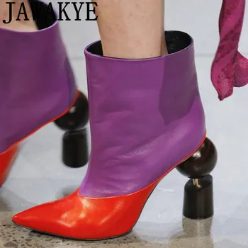 Autumn gold purple ankle boots for women geometry strange high heels shoes 2018 runway T-show short botas feminina zapatos mujer
Autumn gold purple ankle boots for women geometry strange high heels shoes 2018 runway T-show short botas feminina zapatos mujer