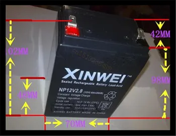 Storage Batteries 12V 2.8Ah lead acid rechargeable battery UPS uninterruptible power supply, emergency lights, Free shipping
Storage Batteries 12V 2.8Ah lead acid rechargeable battery UPS uninterruptible power supply, emergency lights, Free shipping