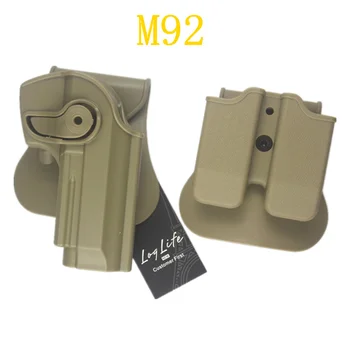 IMI tactical gun holster molle magazine pouch defense pistol and magazine holster for M92 Airsoft (Tan)
IMI tactical gun holster molle magazine pouch defense pistol and magazine holster for M92 Airsoft (Tan)