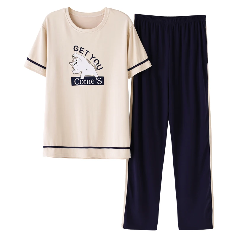 BZEL 2019 летний и весенний Мужской Хлопковый пижамный комплект новая одежда для сна