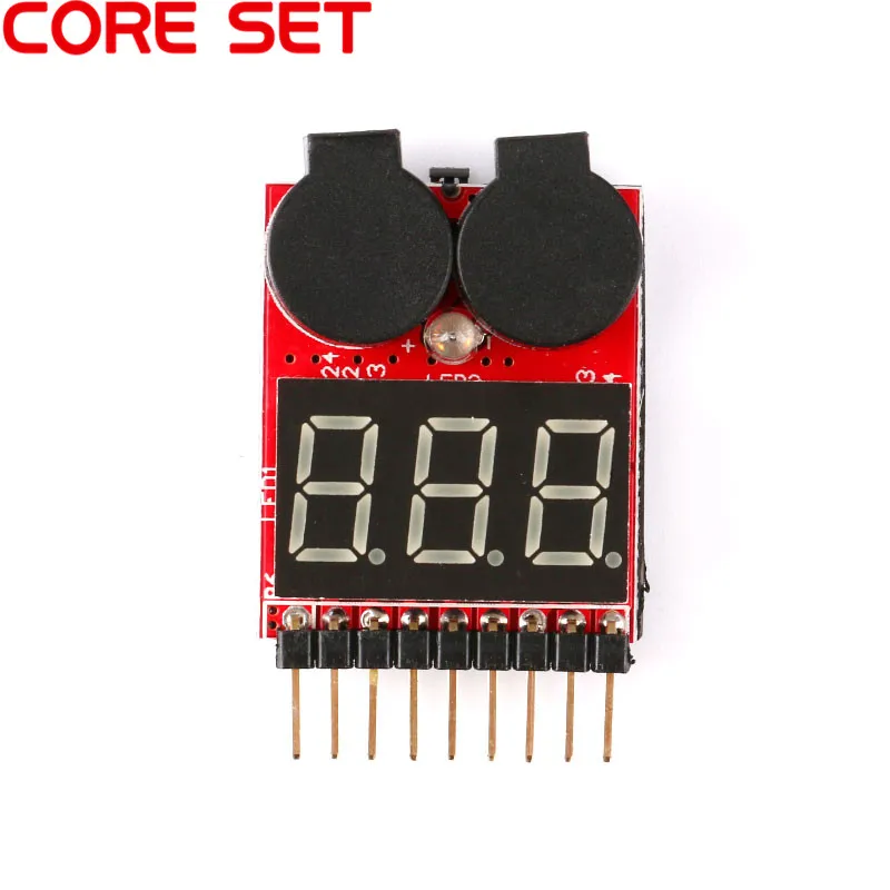 Digital 1S-8S LED Lipo/Li-ion/Fe Battery Low Voltage Buzzer Alarm Voltage Indicator Checker Tester
Digital 1S-8S LED Lipo/Li-ion/Fe Battery Low Voltage Buzzer Alarm Voltage Indicator Checker Tester