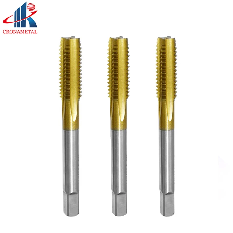 

CRONAMETAL HSS Straight Flute Taps Tin coating thread machine tap hand tools M3 M3.5 M4 M4.5 M5 M6 M7 M8 M10 M11 M12