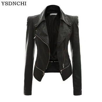 YSDNCHI Fashion Women Autumn Winter Black Faux Leather Jackets Zipper Basic Coat Turn-down Collar PU Jacket 4XL Big Size Coats
YSDNCHI Fashion Women Autumn Winter Black Faux Leather Jackets Zipper Basic Coat Turn-down Collar PU Jacket 4XL Big Size Coats