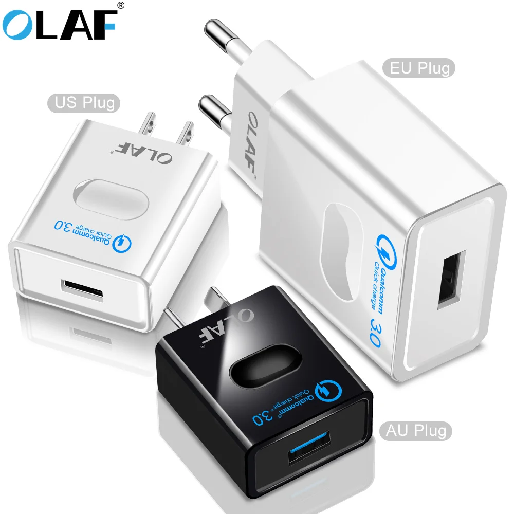 Olaf Quick Charge 3.0 Fast Charger EU/US/AU plug Mobile Phone For Huawei qc 3.0 charger Wall USB Charger Adapter for Xiaomi A2
Olaf Quick Charge 3.0 Fast Charger EU/US/AU plug Mobile Phone For Huawei qc 3.0 charger Wall USB Charger Adapter for Xiaomi A2