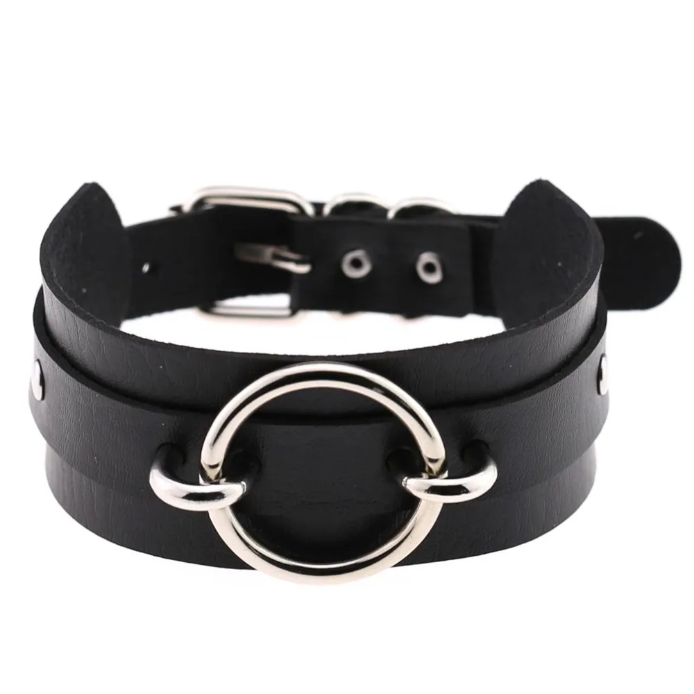 Punk Big O Round Leather Chokers Women Bondage Choker Collares Gothic Chocker Wide Silver Color Statement Necklaces Maxi Jewelry
Punk Big O Round Leather Chokers Women Bondage Choker Collares Gothic Chocker Wide Silver Color Statement Necklaces Maxi Jewelry
