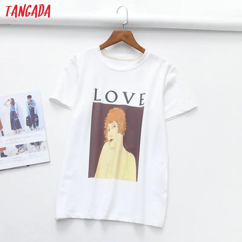 Tangada stylish letters pattern white T shirt short sleeve o neck basic tees ladies street wear loose tops camisetas XLJ05
Tangada stylish letters pattern white T shirt short sleeve o neck basic tees ladies street wear loose tops camisetas XLJ05