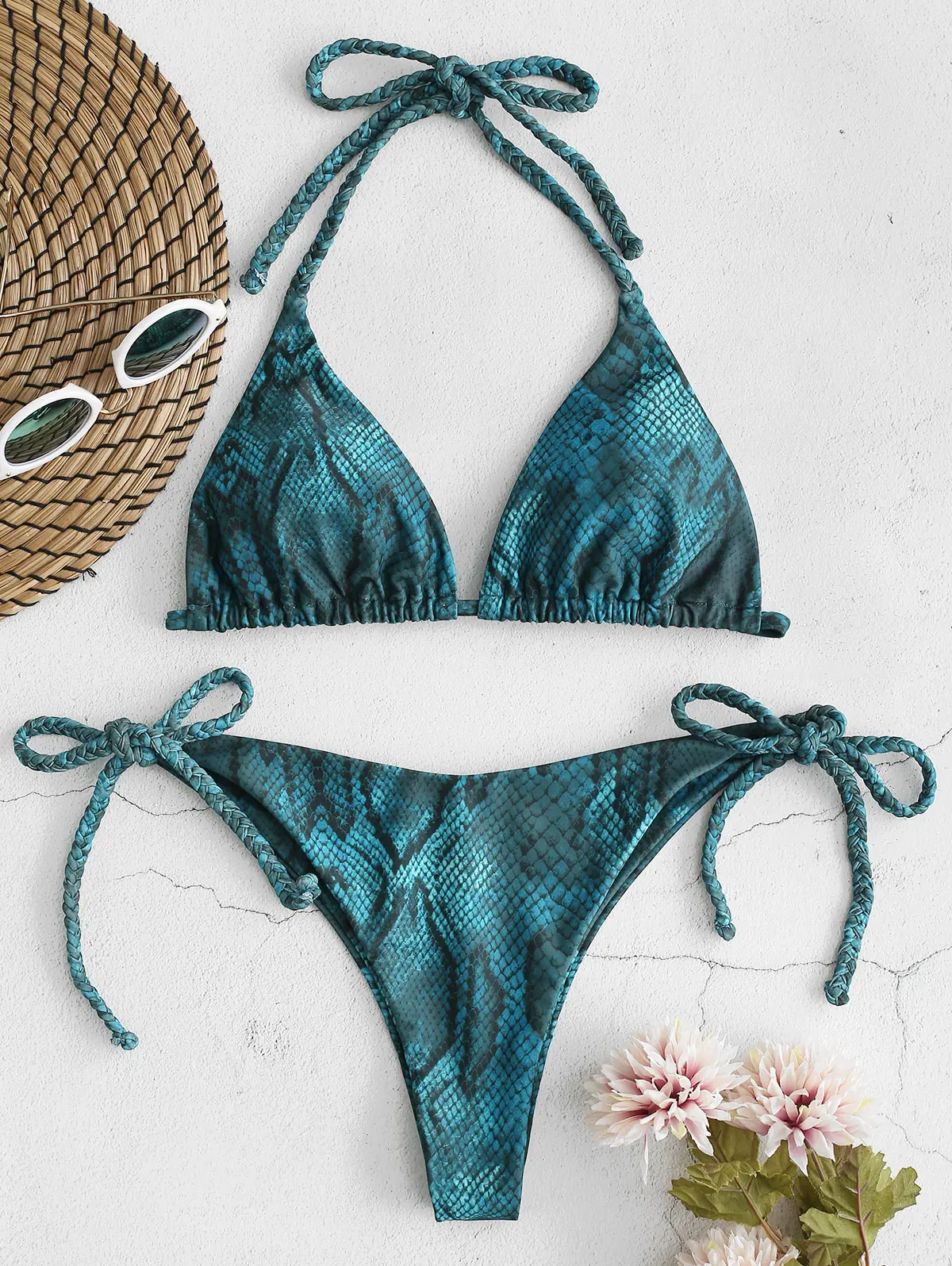 snakeskin bikini zaful