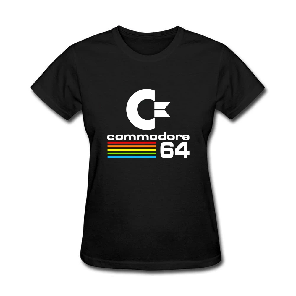 Женская футболка 80s Commodore 64 принт день памяти подарки костюмы женские черные
