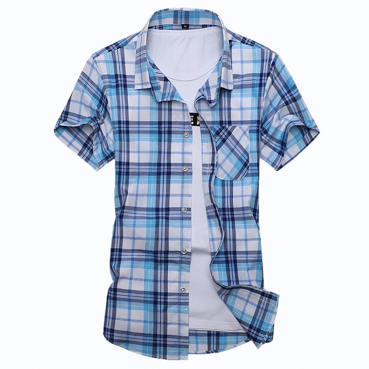 Men's Summer Plaid Short Sleeve Shirt British Style Business Casual Wear 2018 New Large Size Cotton Shirt Blue
Men's Summer Plaid Short Sleeve Shirt British Style Business Casual Wear 2018 New Large Size Cotton Shirt Blue