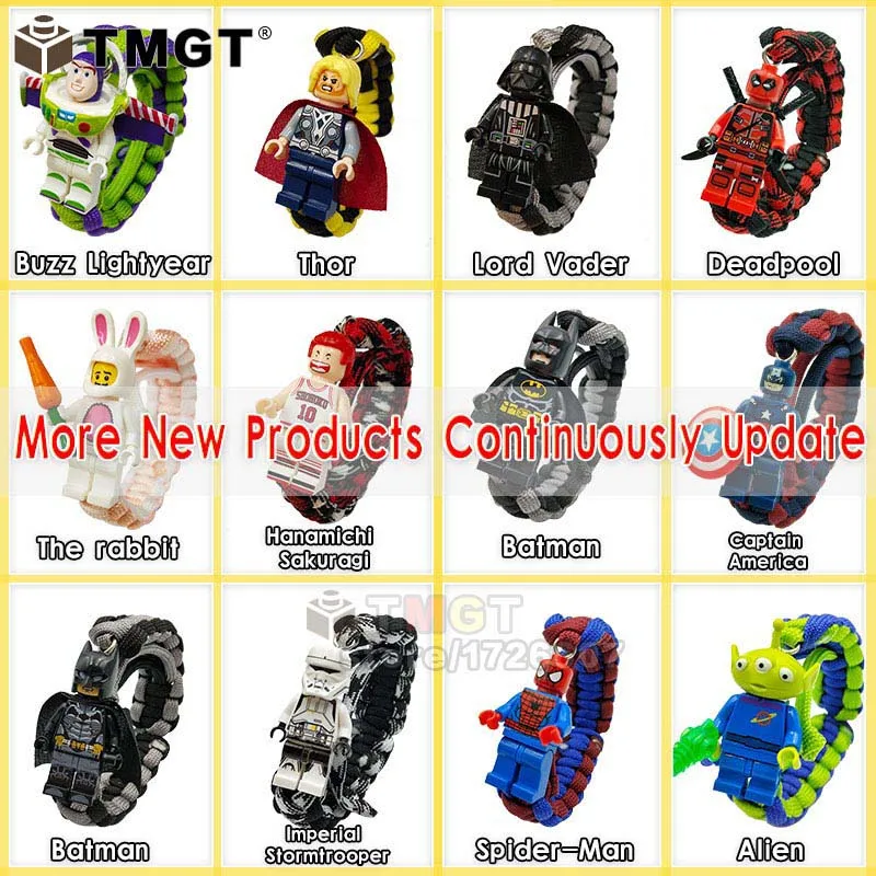 Single Sale Bracelet Handmade Buzz Lightyear Thor Darth Vader Building Blocks Toys Gift For Children
Single Sale Bracelet Handmade Buzz Lightyear Thor Darth Vader Building Blocks Toys Gift For Children
