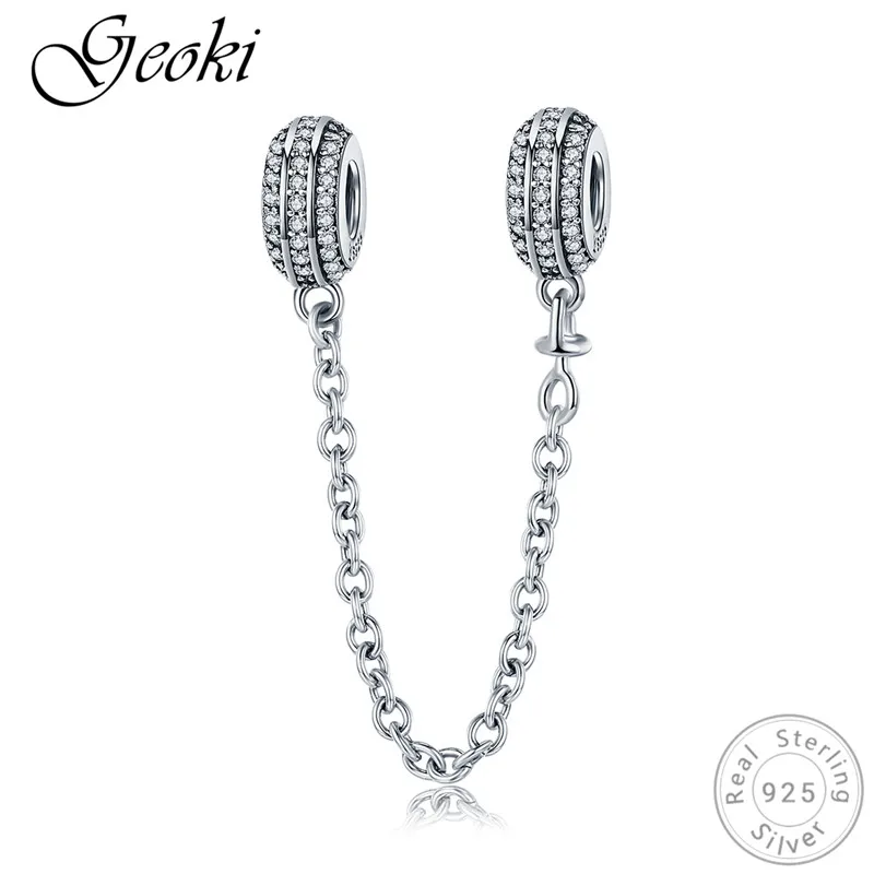 Geoki 925 Sterling Silver Round Micro White Cubic Zirconia Paved Beads Safety Chain fit Original Pandora Bracelet Stopper Charm
Geoki 925 Sterling Silver Round Micro White Cubic Zirconia Paved Beads Safety Chain fit Original Pandora Bracelet Stopper Charm