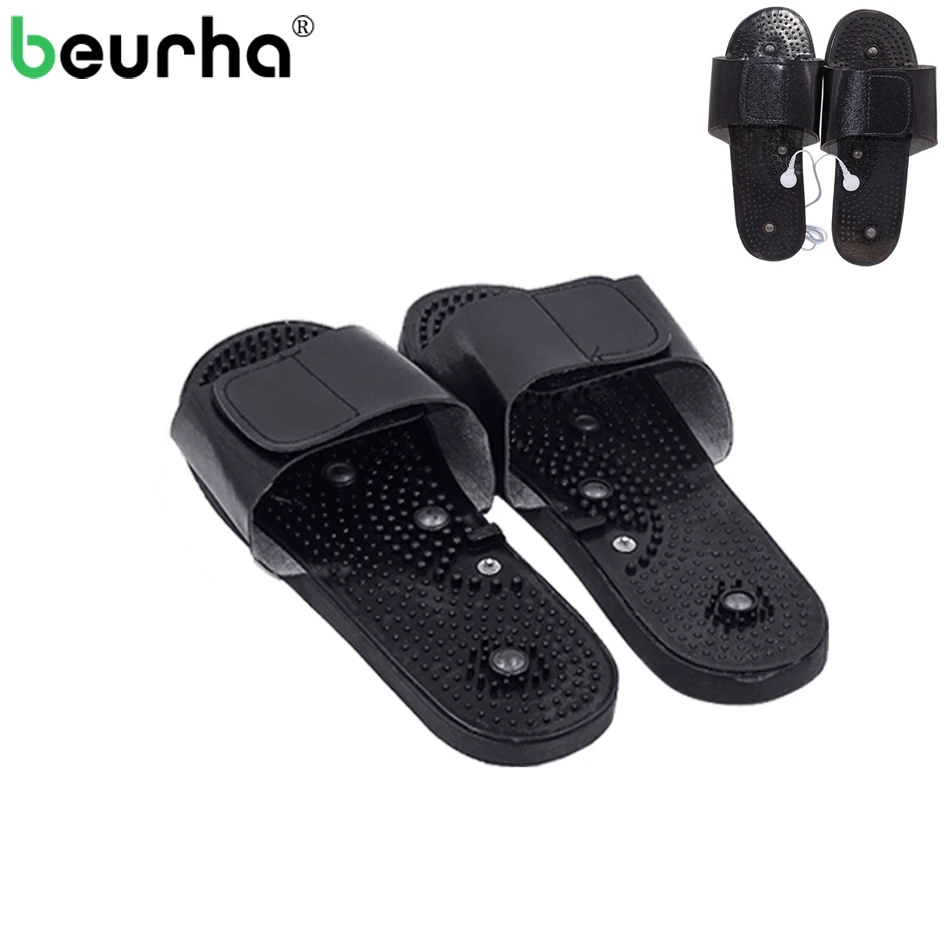 1 Pair Electrode Massage Slippers For Tens Acupuncture Therapy Massager Machine Physiotherapy Body Foot Relaxing Black Rubber
1 Pair Electrode Massage Slippers For Tens Acupuncture Therapy Massager Machine Physiotherapy Body Foot Relaxing Black Rubber