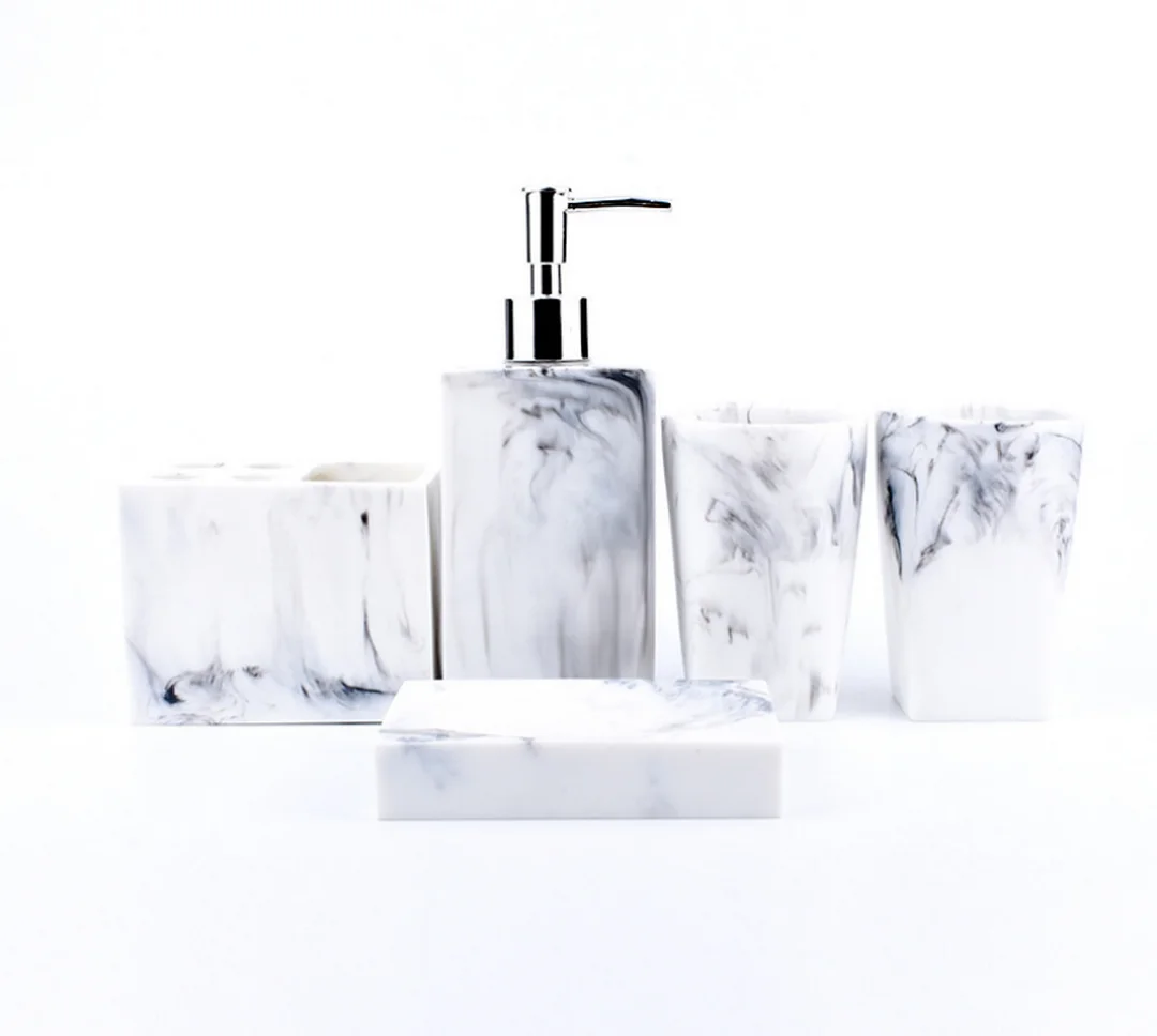 Fashion 5pcs Kit Resin Wash Bathroom Accessories Set Ceramics Soap Dispenser/Toothbrush Holder Soap Dish Bathroom ProductLFB289
Fashion 5pcs Kit Resin Wash Bathroom Accessories Set Ceramics Soap Dispenser/Toothbrush Holder Soap Dish Bathroom ProductLFB289