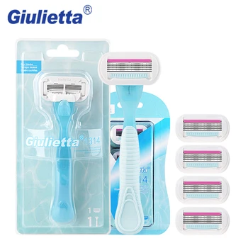 Giulietta Shaving Razor For Women 6pcs / set ( 1 Handle & 5 Blades ) 4 Layer Stainless Steel Safety Beauty Blade Straight Shave
Giulietta Shaving Razor For Women 6pcs / set ( 1 Handle & 5 Blades ) 4 Layer Stainless Steel Safety Beauty Blade Straight Shave