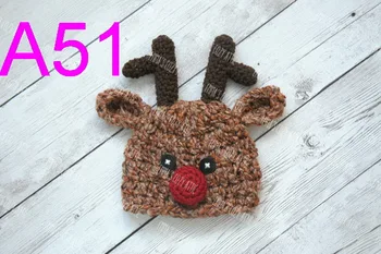 30pcs/lot Crochet Children's Cartoon reindeer Hat , baby Christmas Beanies caps , newborn crochet Photography prop 100% cotton
30pcs/lot Crochet Children's Cartoon reindeer Hat , baby Christmas Beanies caps , newborn crochet Photography prop 100% cotton