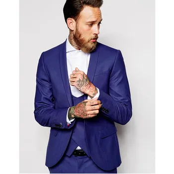 Custom Made Groomsmen Shawl Lapel Groom Tuxedos Royal Blue Men Suits Wedding Best Man Blazer (Jacket+Pants+Tie+Vest) A029
Custom Made Groomsmen Shawl Lapel Groom Tuxedos Royal Blue Men Suits Wedding Best Man Blazer (Jacket+Pants+Tie+Vest) A029