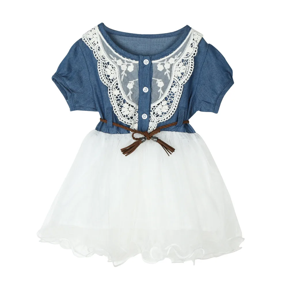 Fashion Princess Dress Denim Lace Stitching Cute Pettiskirt Baby Girls Denim Dress Lace Princess Tutu Dress Tuller Clothes
Fashion Princess Dress Denim Lace Stitching Cute Pettiskirt Baby Girls Denim Dress Lace Princess Tutu Dress Tuller Clothes
