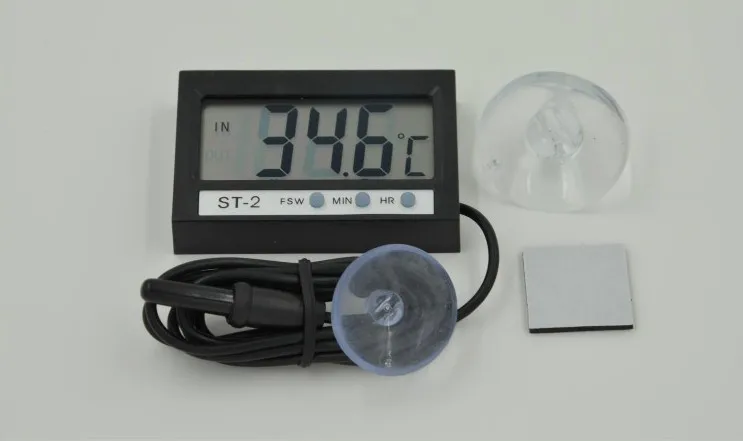 ST-2 LCD Digital Dual-Way Vehicle Thermometer Sensors / Clock Black Aquarium refrigerator car
ST-2 LCD Digital Dual-Way Vehicle Thermometer Sensors / Clock Black Aquarium refrigerator car