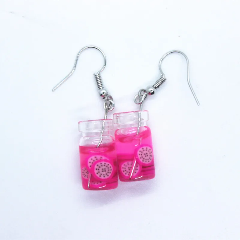 Fashion Creative Canned Fruit Jar Earrings Women's Funny Personality Drink Glass Resin Jewelry Birthday Gifts For Girlfriends
Fashion Creative Canned Fruit Jar Earrings Women's Funny Personality Drink Glass Resin Jewelry Birthday Gifts For Girlfriends