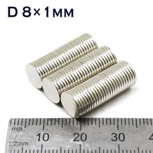 50Pcs 8x1 Neodymium Magnet Disc Permanent N35 NdFeB Small Round Super Powerful 8*1 Strong Magnetic Magnets 8mm x 1mm
50Pcs 8x1 Neodymium Magnet Disc Permanent N35 NdFeB Small Round Super Powerful 8*1 Strong Magnetic Magnets 8mm x 1mm