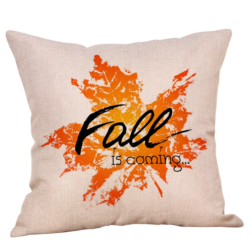 Fashion Happy Fall Thanksgiving Day Soft Linen Pillow Cover Cushion Sofa Waist Throw Cover 45cm*45cm Bed Home Decoration 2019
Fashion Happy Fall Thanksgiving Day Soft Linen Pillow Cover Cushion Sofa Waist Throw Cover 45cm*45cm Bed Home Decoration 2019