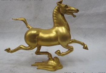 6.5" China Royal Pure Bronze Copper 24K Gold Horse Riding Chebi Fly Horse Statue
6.5" China Royal Pure Bronze Copper 24K Gold Horse Riding Chebi Fly Horse Statue