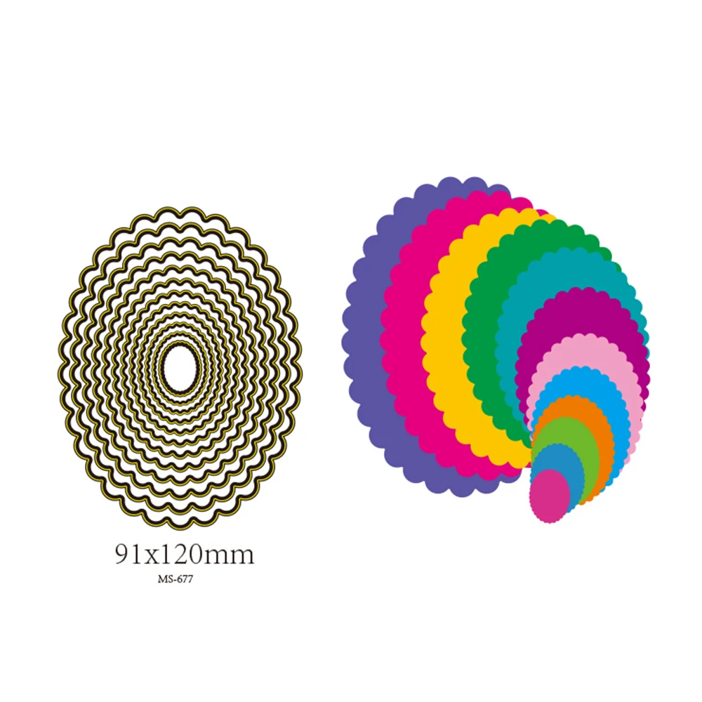 Wave oval round ring metal Cutting Die Stencil for DIY Scrapbooking Photo Album Embossing paper Cards Making Crafts Die cuts
Wave oval round ring metal Cutting Die Stencil for DIY Scrapbooking Photo Album Embossing paper Cards Making Crafts Die cuts