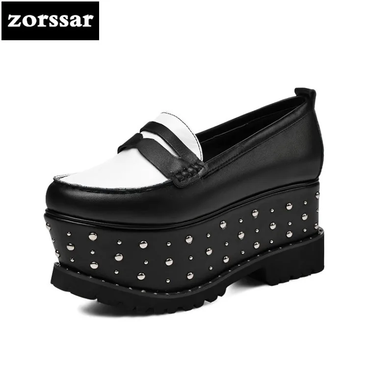 {Zorssar} women platform shoes high heels party 2018 New fashion Rivets Leather womens High heels Creepers shoes woman
{Zorssar} women platform shoes high heels party 2018 New fashion Rivets Leather womens High heels Creepers shoes woman