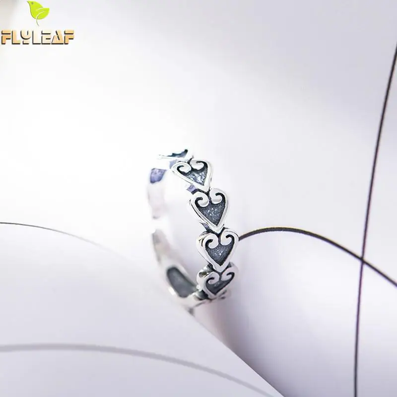 Flyleaf 100% 925 Sterling Silver Black Heart Open Rings For Women Simple Fashion Party Jewelry
Flyleaf 100% 925 Sterling Silver Black Heart Open Rings For Women Simple Fashion Party Jewelry