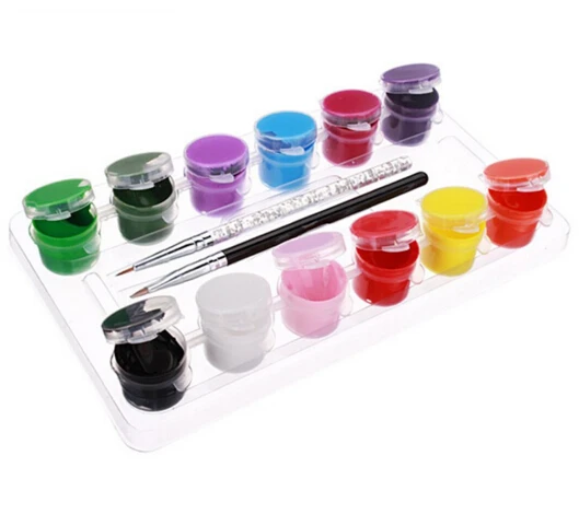 1 Set 12 Colors 3D Nail Art Pigment Brushes Pen Manicures Paint Pallet Tools Acrylic Nails Kit
1 Set 12 Colors 3D Nail Art Pigment Brushes Pen Manicures Paint Pallet Tools Acrylic Nails Kit