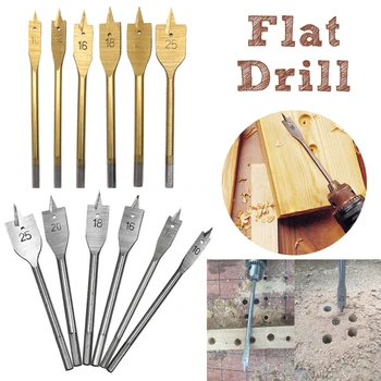 Woodworking Flat Drill Bit 6pcs/set 10mm-25mm Steel Wood Flat Drill Set Woodworking Spade Drill Bits Woodworking Tool
Woodworking Flat Drill Bit 6pcs/set 10mm-25mm Steel Wood Flat Drill Set Woodworking Spade Drill Bits Woodworking Tool