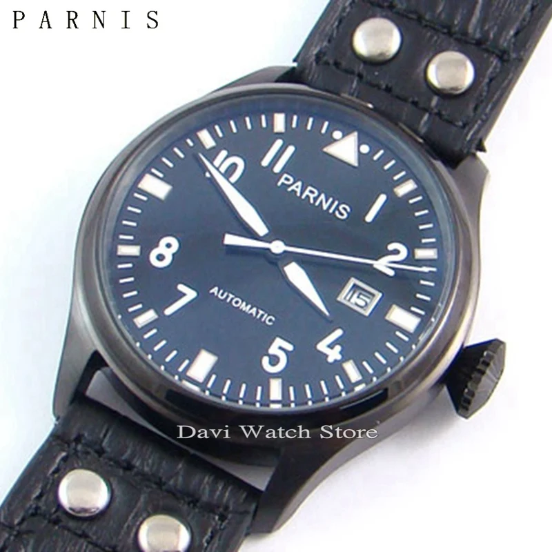 Parnis 47mm Black Dial stainless steel case mechanical Deployment Buckle Automatic Mens Watch
Parnis 47mm Black Dial stainless steel case mechanical Deployment Buckle Automatic Mens Watch