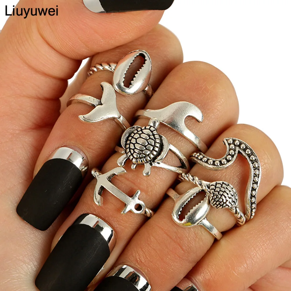 Liuyuwei Charm Turtle and Ocean Biological Finger Ring Set for Women Vintage Boho Knuckle Party Rings Ethnic Jewelry YWYG4840
Liuyuwei Charm Turtle and Ocean Biological Finger Ring Set for Women Vintage Boho Knuckle Party Rings Ethnic Jewelry YWYG4840
