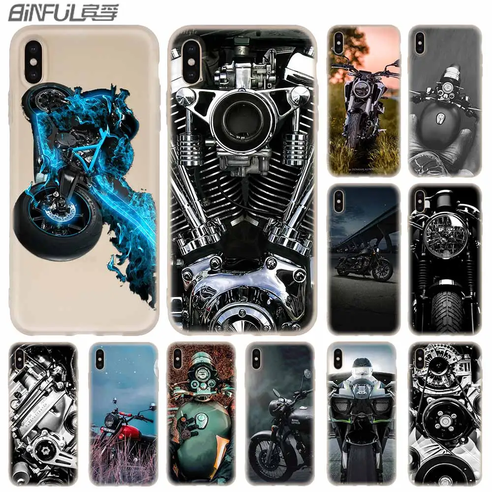 Classic Motorcycle Cover Case Silicone soft for iPhone X 11 Pro XS Max XR 6 7 8 Plus 5 4 S 5.8 6.1 6.5 Phone Cases
Classic Motorcycle Cover Case Silicone soft for iPhone X 11 Pro XS Max XR 6 7 8 Plus 5 4 S 5.8 6.1 6.5 Phone Cases