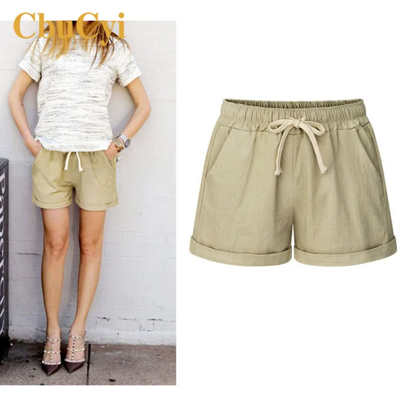 Plus Size 6XL Women's Shorts Summer Casual Elastic Waist Hot Short Trousers Women Loose Lace Up Cotton Linen Shorts Multi Colors
Plus Size 6XL Women's Shorts Summer Casual Elastic Waist Hot Short Trousers Women Loose Lace Up Cotton Linen Shorts Multi Colors