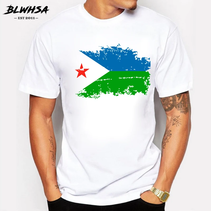BLWHSA Djibouti Flag T shirt Summer Short Sleeve 100% Cotton Cool T-shirts Hip Hop Djibouti National Flag Men Tee
BLWHSA Djibouti Flag T shirt Summer Short Sleeve 100% Cotton Cool T-shirts Hip Hop Djibouti National Flag Men Tee