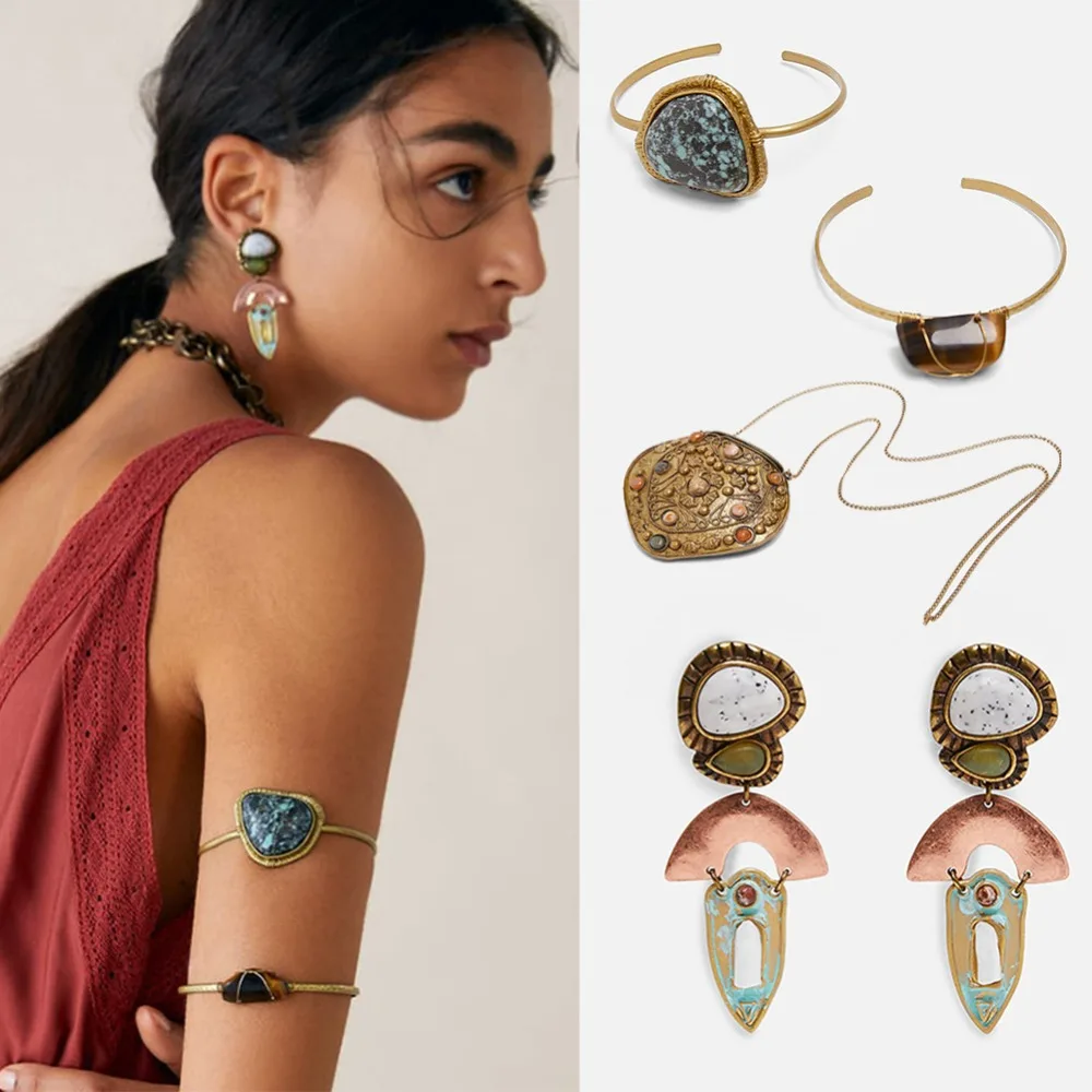 Girlgo Brand Za Stones Necklace Bracelets Bangle For Women Summer Trendy Resin Beads Pendant Statement Earrings Hanging Jewelry
Girlgo Brand Za Stones Necklace Bracelets Bangle For Women Summer Trendy Resin Beads Pendant Statement Earrings Hanging Jewelry