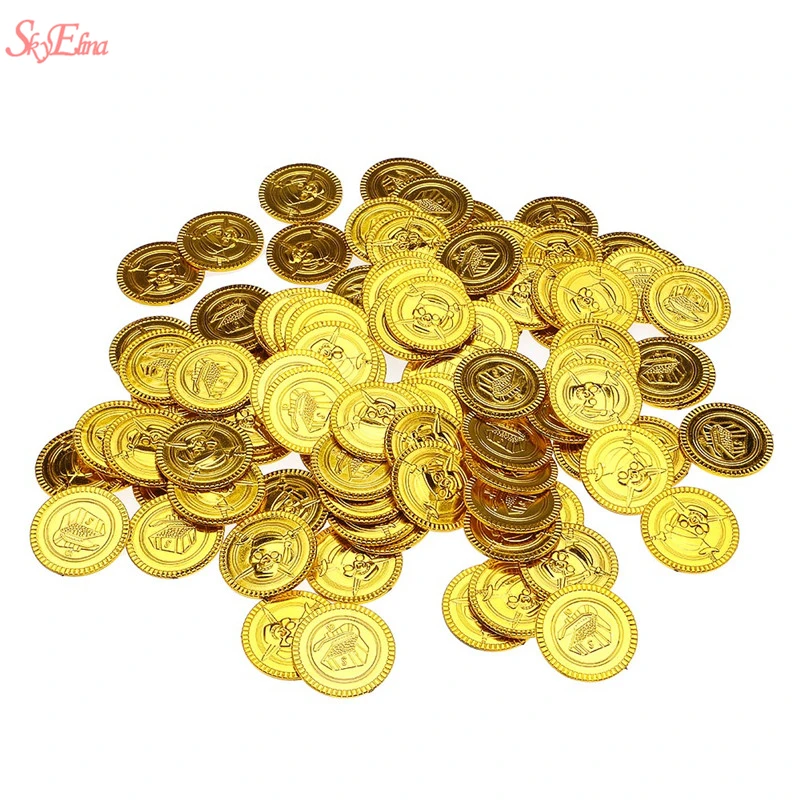 100Pcs Plastic Gold Treasure Coins Captain Pirate Party Favors Pretend Treasure Chest Kids Party Supplies Coins 8ZHH203
100Pcs Plastic Gold Treasure Coins Captain Pirate Party Favors Pretend Treasure Chest Kids Party Supplies Coins 8ZHH203