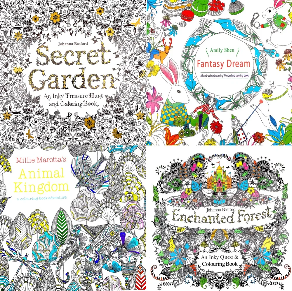 4 PCS/Set Antistress Painting Book 24 Pages 18.5*18.5cm Children Adult Stress Relief Secret Garden Drawing Coloring Art Book
4 PCS/Set Antistress Painting Book 24 Pages 18.5*18.5cm Children Adult Stress Relief Secret Garden Drawing Coloring Art Book