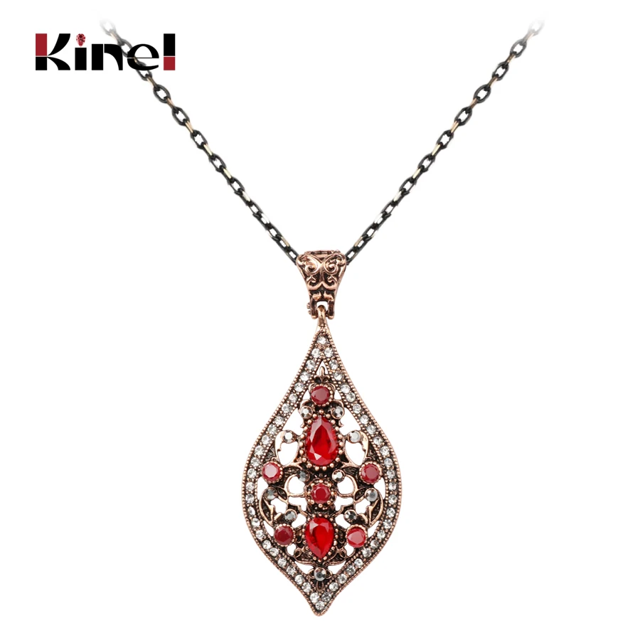 Kinel Drop Shipping Vintage Necklace For Women Ancient Gold Color Ethnic Big Water Drop Red Necklace Crystal Gifts
Kinel Drop Shipping Vintage Necklace For Women Ancient Gold Color Ethnic Big Water Drop Red Necklace Crystal Gifts